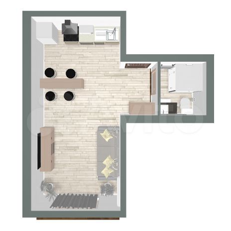 Квартира-студия, 33,2 м², 4/9 эт.