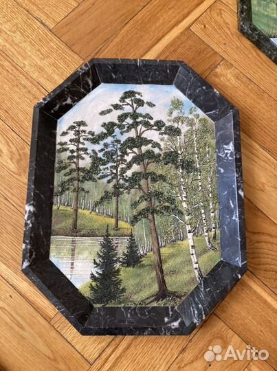 Картина паннно из янтаря и натуральных камней