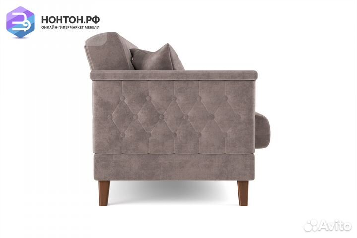 Диван книжка Амарант серо-коричневый