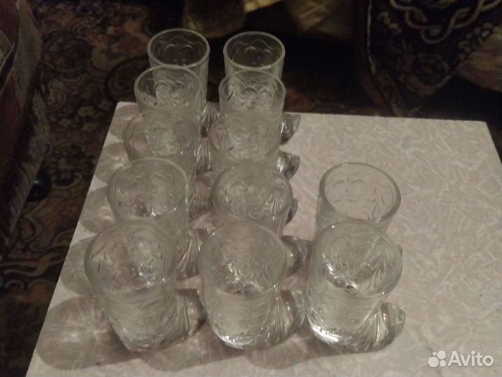 Хрустальная рюмки сапожки