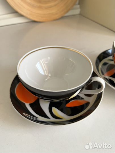 Чайная пара «Тюльпаны» Дулево, фарфор