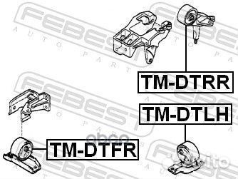 Подушка двигателя задняя (toyota duet M100A/M10