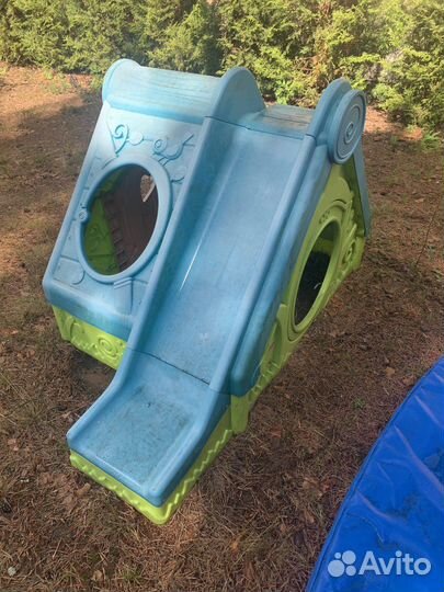 Детский пластиковый домик keter детская площадка
