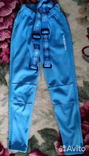 Лыжные разминочные брюки (самосбросы) 140