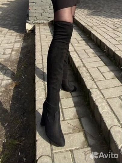 Сапоги чулки 38 замшевые