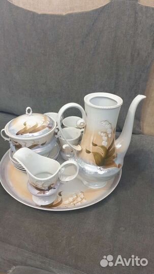 Чайник заварочный СССР набор Фарфор