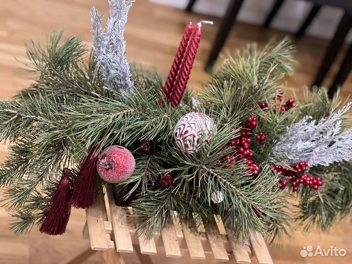 Композиция из сосны новогодняя
