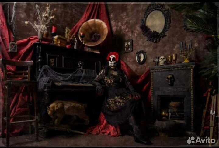 Маска карнавальная сахарный череп