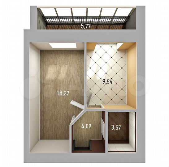 1-к. квартира, 38,4 м², 9/10 эт.