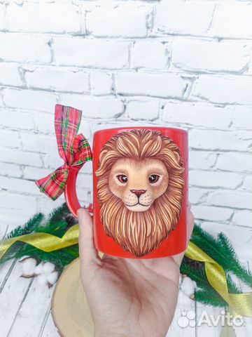 Львенок. Декор кружки из полимерной глины