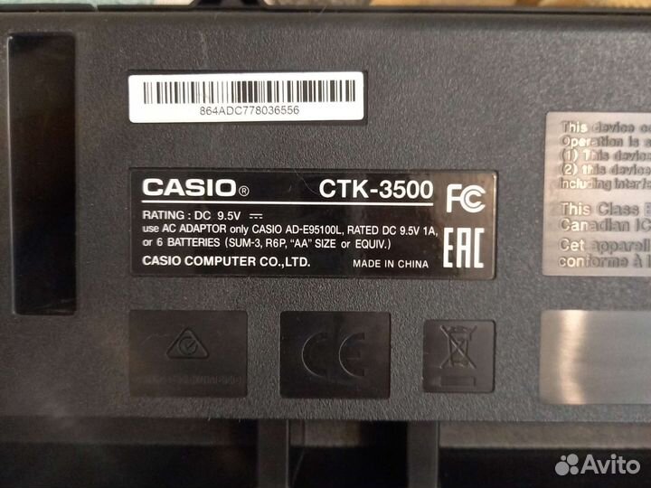 Синтезатор casio ctk 3500