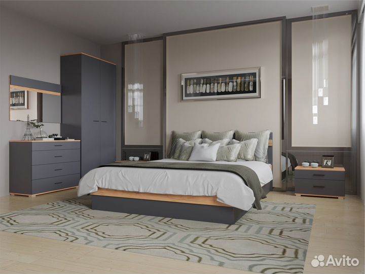 Спальня Афина Антрацит