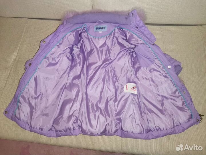 Пуховик девочке 98 см