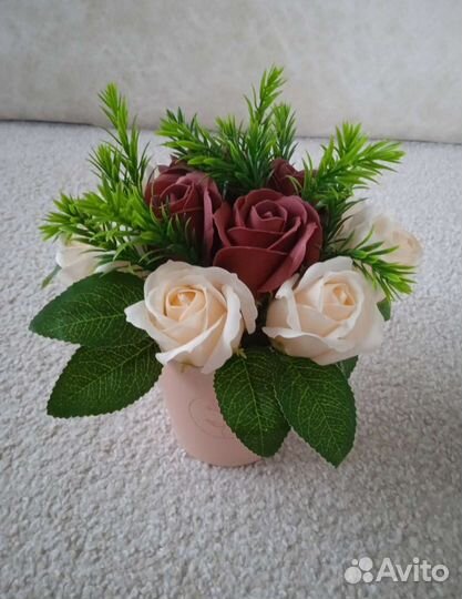 Букет из мыльных роз