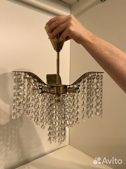 Люстра с бра хрустальная