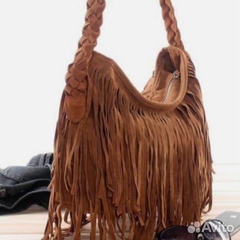 Сумка на плечо ковбойская с бахромой
