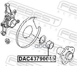 Подшипник ступ.nissan X-trail T30 01- зад. AWD