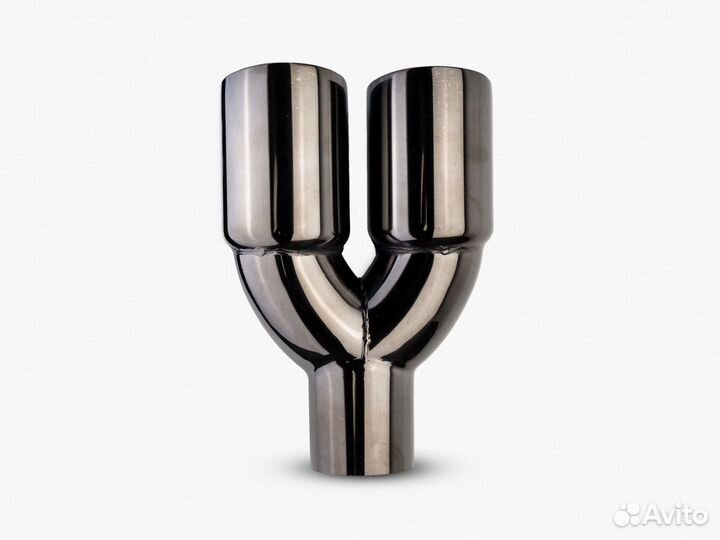 Насадка на глушитель двойная титан