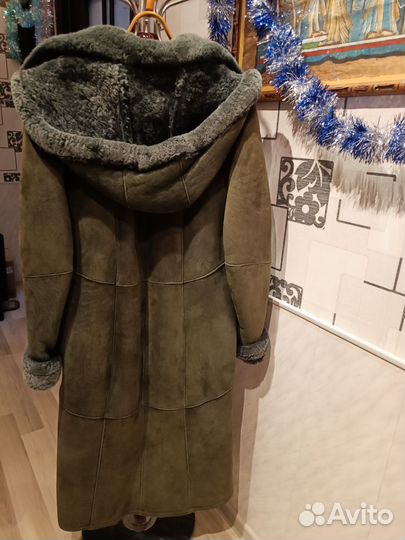 Дубленка Bilgin's натуральная женская с капюшоном