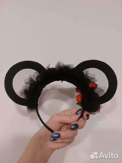 Ободок с розами ручной работы