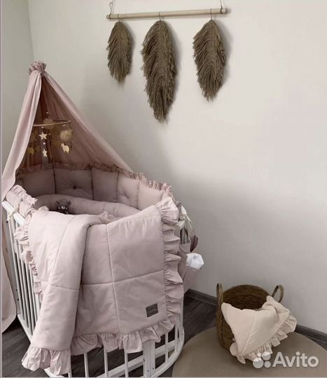 Бортики, одеяло и подушка