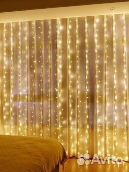Гирлянда штора 3х3