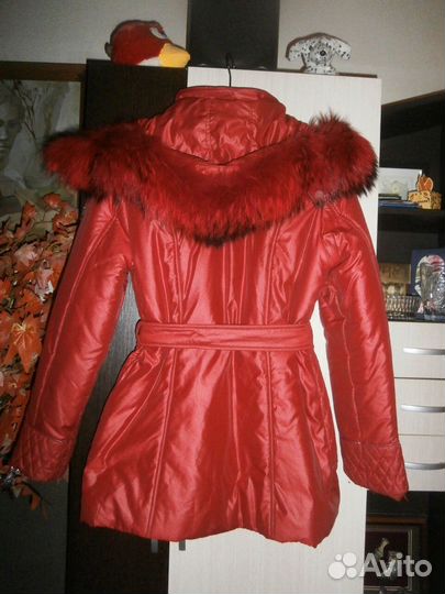 Спорт.Пуховик.Унисекс.Натур.мех.Большой р-р