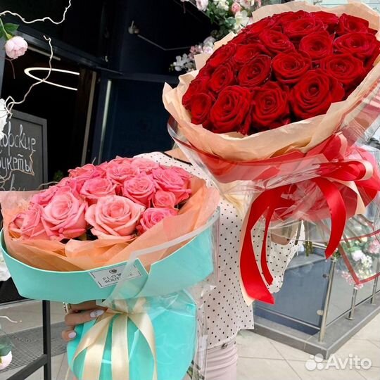 Цветы розы пионы