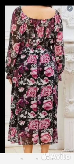 Платье в пол шифоновое новое на 58 размер