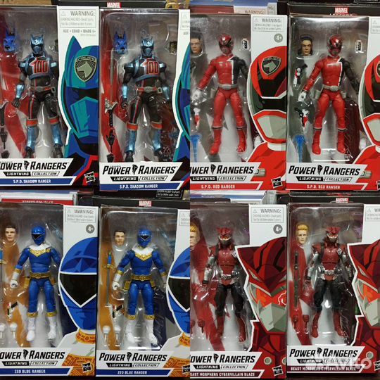Фигурки S.P.D. Shadow Ranger, Red Ranger; Zeo Blue