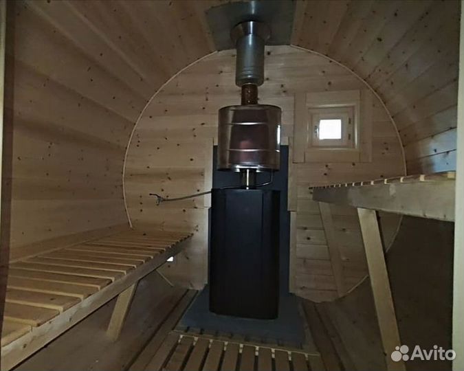 Мобильная баня бочка 6 м