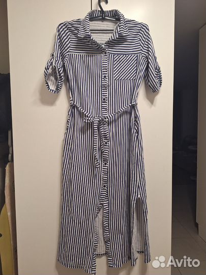 Платье халат длинное