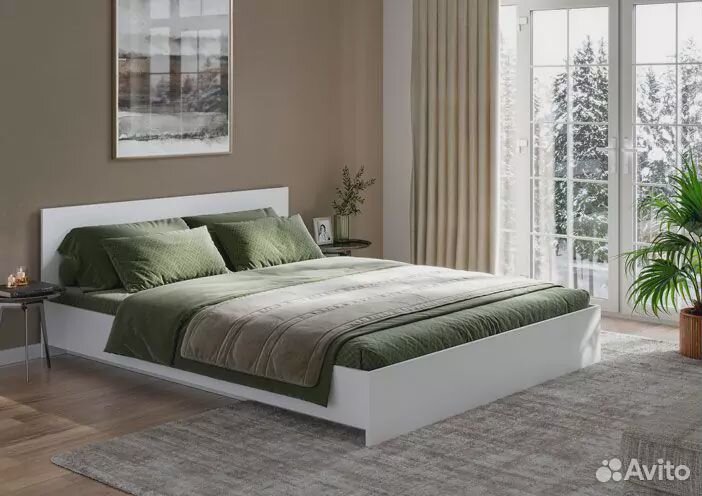Кровать Ронда Бася 160 белая быстрая доставка