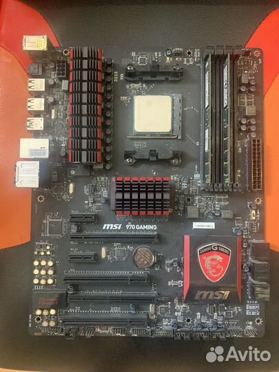 Материнская плата msi 970 gaming+ amd fx6200+16гб