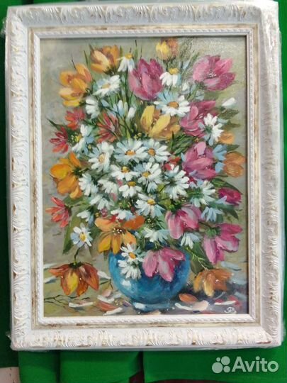 Букет в голубой вазе. Вл. Ящишин