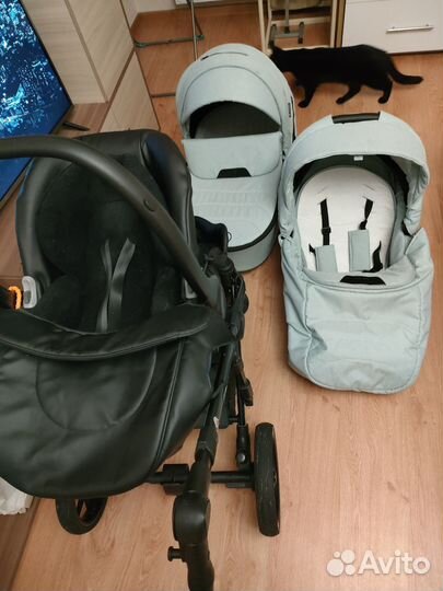 Коляска adamex 3 в 1 бу