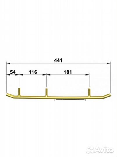 Коньки для лыж снегохода Polaris 049045-03/04