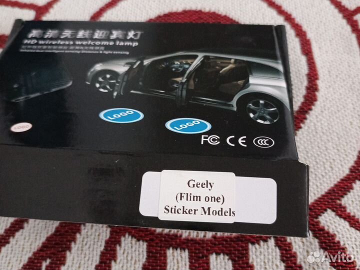 Проекции в двери Geely Emgrand накладные 2 шт