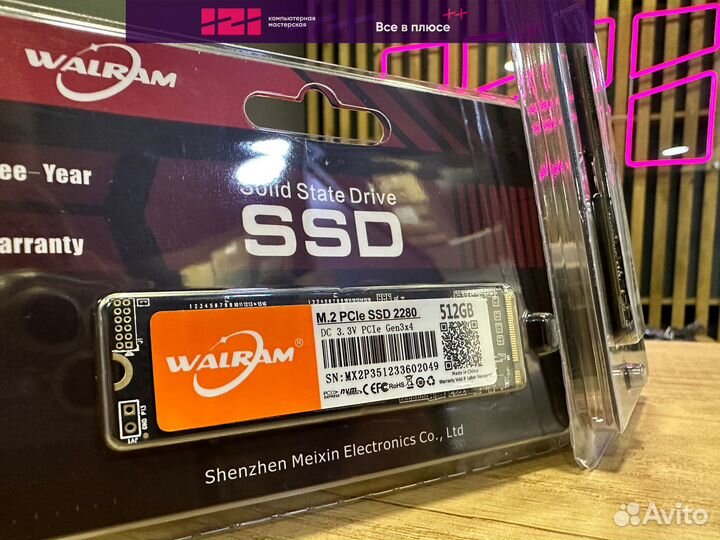 Новый 512gb SSD M.2 накопитель walram