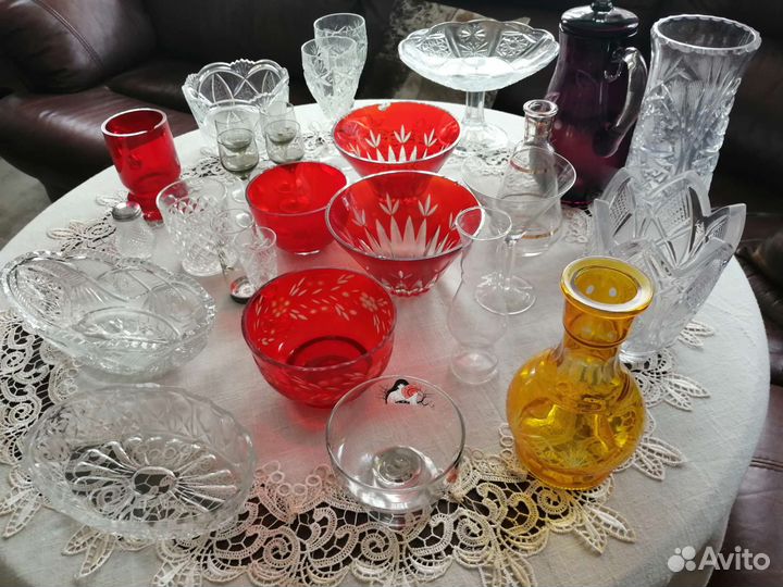 Хрусталь, цветное стекло СССР, пакетом