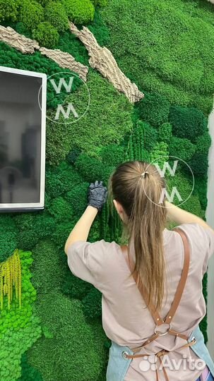 Стабилизированный мох панно картины панели