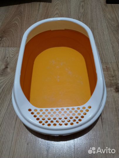 Туалет для кошек овальный с бортом