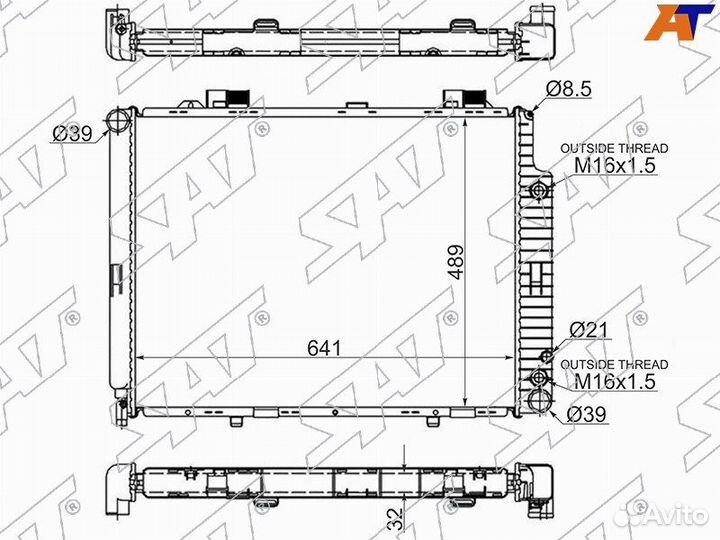 Радиатор Mercedes-Benz E-Class 95-03 sgmb0009
