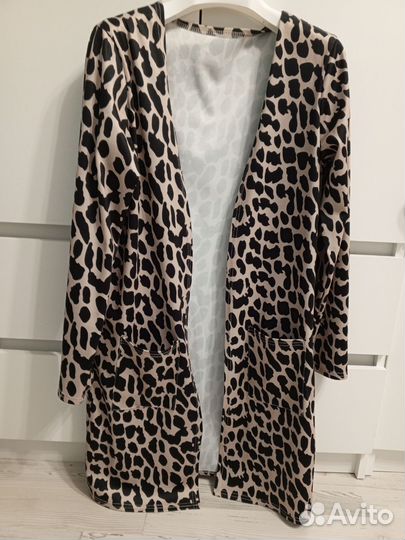 Леопардовый кардиган накидка