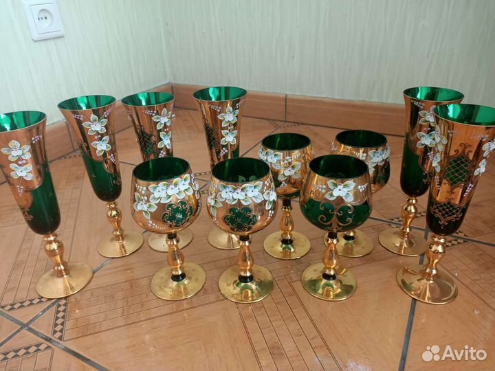 Фужеры бокалы богемия