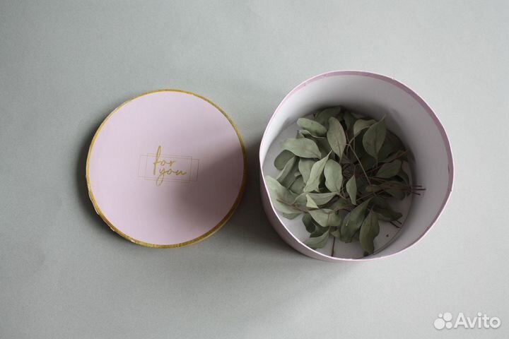 Коробка подарочная для цветов упаковка шляпная