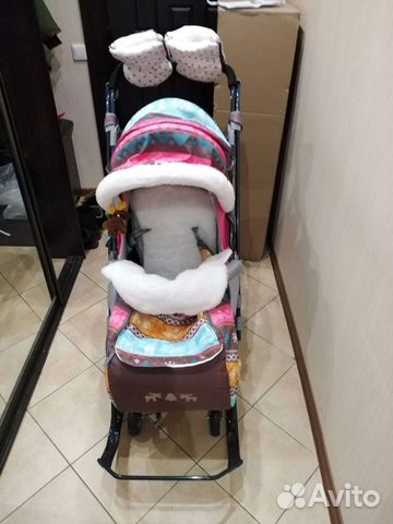 Детские санки коляска