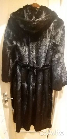 Шуба норковая blackglama с капюшоном