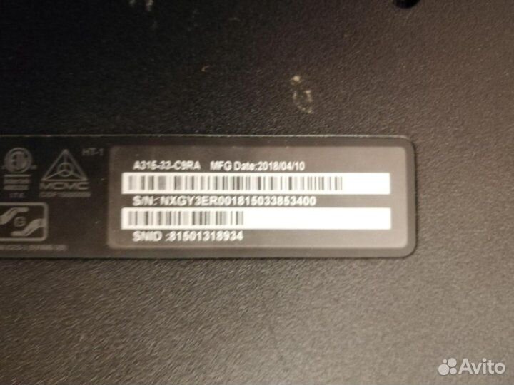 Учеба работа Acer A315 2/4/ssd240/1
