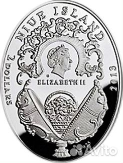 Монета Яйцо Фаберже Московский Кремль Ниуэ 2013 г